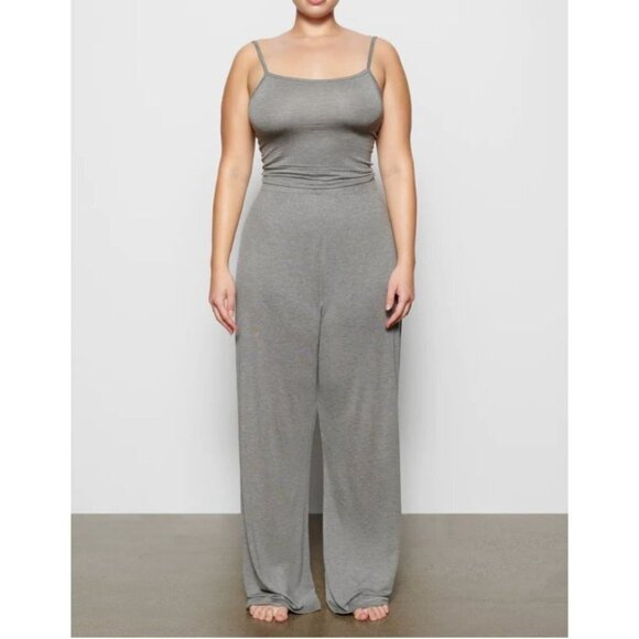 SKIMS Wide Leg Sleep Pant Heather Grey  4XL - Picture 1 of 3
